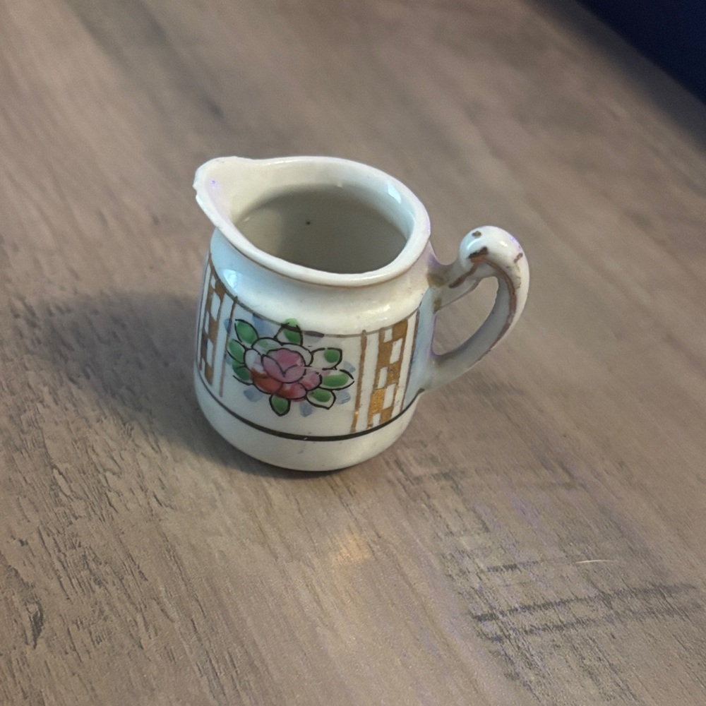 Floral Miniature Ceramic Pitcher